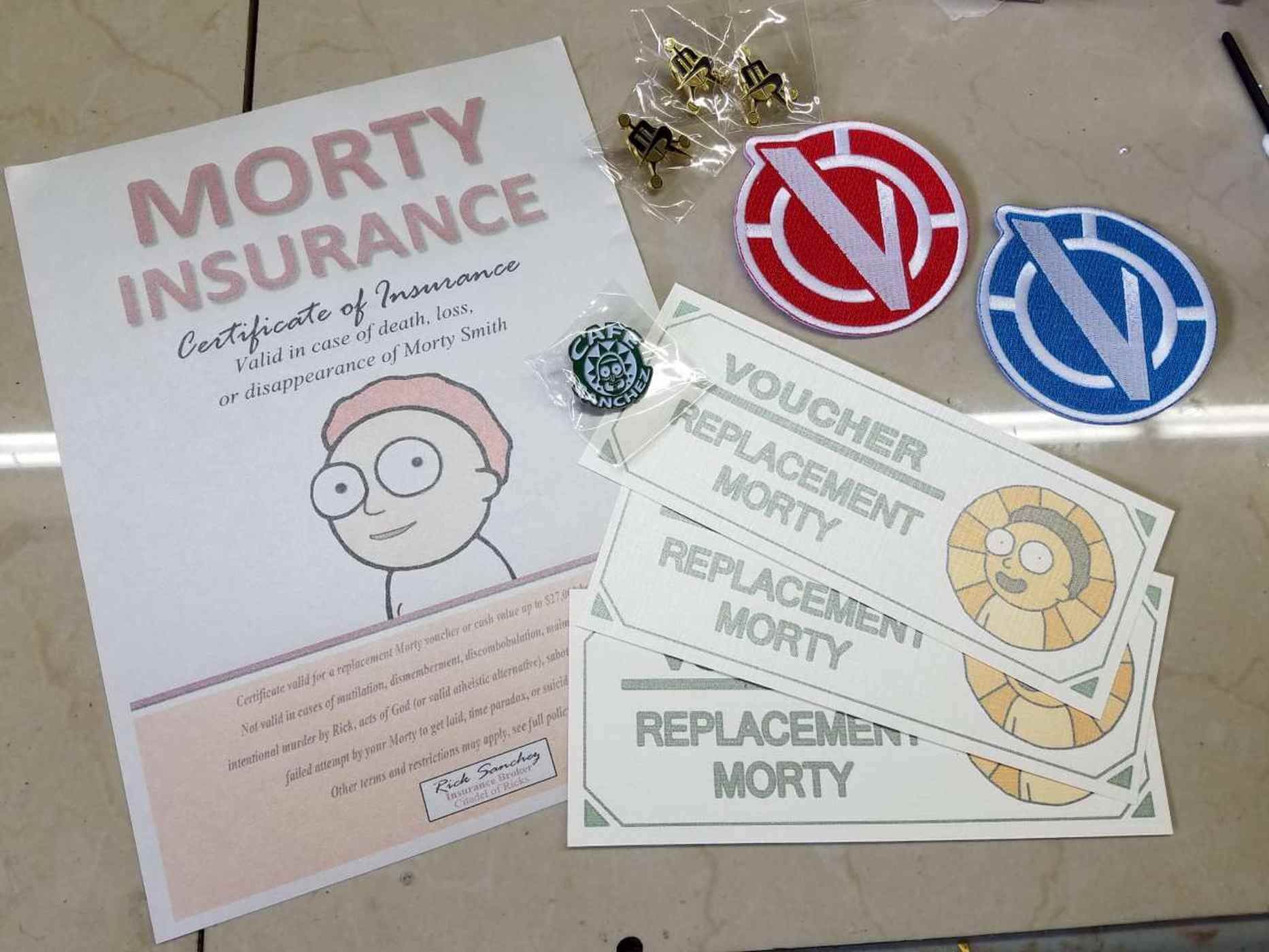 Rick and Morty Vindicators Patches Red Blue Iron On