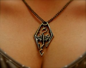 Dragonborn Skyrim Pendant of the Imperial Legion (Silver)