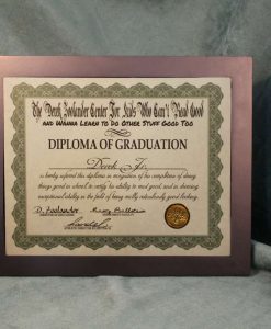 Derek Zoolander School Diploma of Graduation
