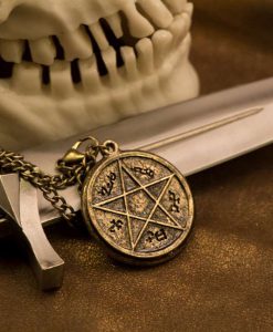 Devils Trap Gold Necklace / Pendant (Inspired by Supernatural Sam & Dean Winchester)