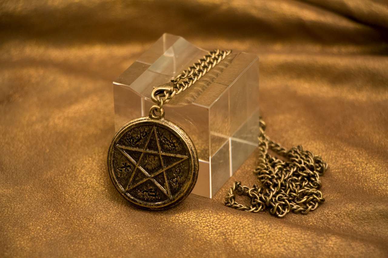 Devils Trap Gold Necklace / Pendant (Inspired by Supernatural - Sam & Dean Winchester)