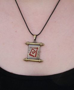 Scroll of Town Portal Necklace / Pendant - Inspired by Dota 2
