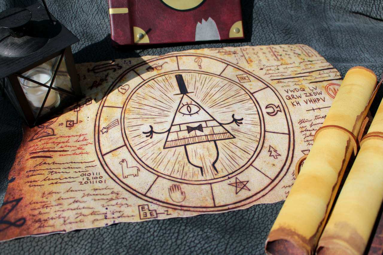 Gravity Falls Inspired Magical Bill Cipher Scroll Geekify Inc - gravity falls angry bill cipher roblox decal