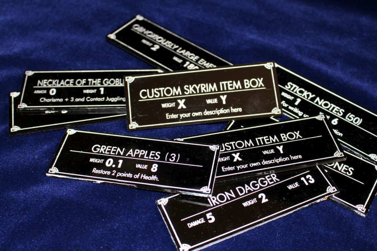 Custom Fantasy Item Description Text Box (Inspired by Skyrim Item)