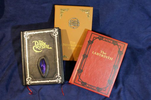 The Labyrinth Neverending Story The Dark Crystal Jim Henson Atreyu Falcor Leather Leatherbound Book Replica Collection 35-1280