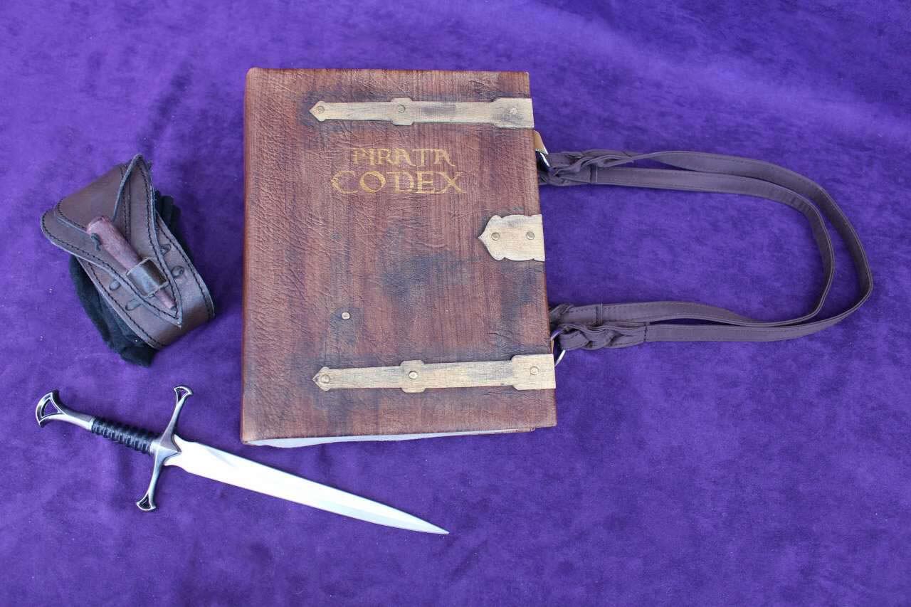 The Pirate's Code Pirata Codex Hand Bag - Custom Book Replica / Clutch / Purse / Satchel (Inspired by Pirates of the Caribbean)