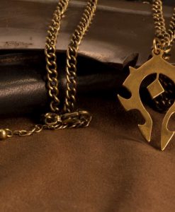 World of WarCraft Inspired Horde Symbol Pendant / Necklace Gold