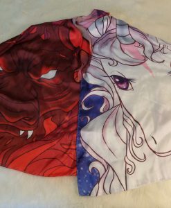 The Last Unicorn Licensed Merchandise Scarf Silk Red Bull Amalthea Schmendrick Peter S Beagle Polyester Apparel