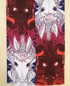 The Last Unicorn Silk Scarf Peter S Beagle Red Bull Scarves 22