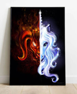 The Last Unicorn – Unicorn and Red Bull Poster (Officially Licensed)