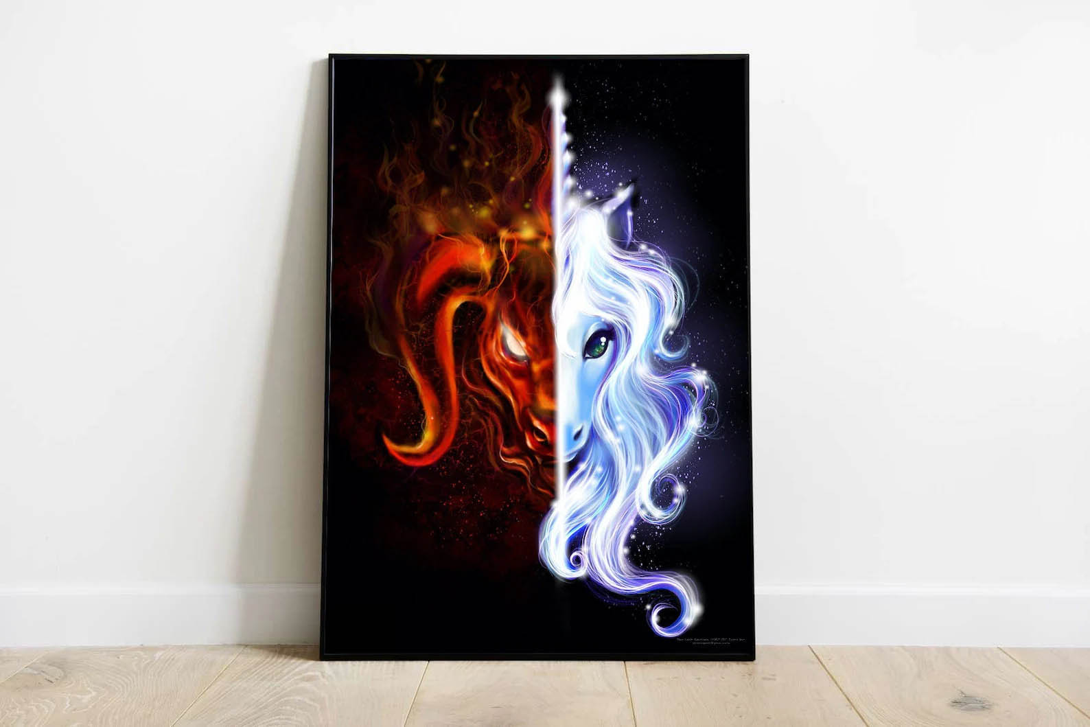 The Last Unicorn – Unicorn and Red Bull Poster (Officially Licensed)