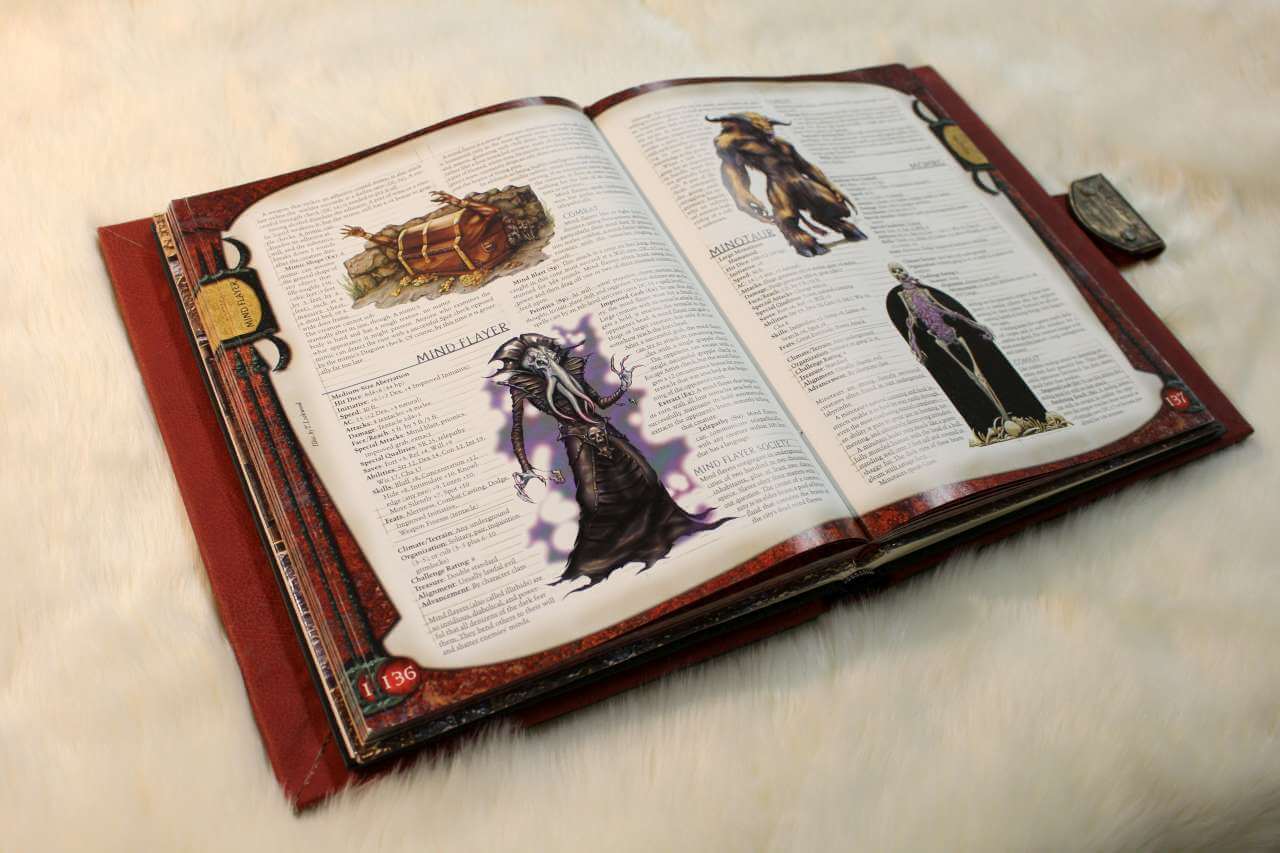 Dungeons and Dragons Legendary Leatherbound Tome Grimoire Book Monster Manual 72-1280