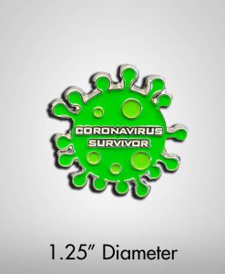 Coronavirus Survivor Enamel Pin 1