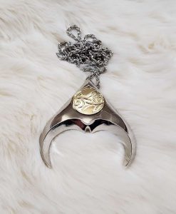 Goblin King Pendant Necklace Crystal Ball Jareth Owl Labyrinth Jewelry 