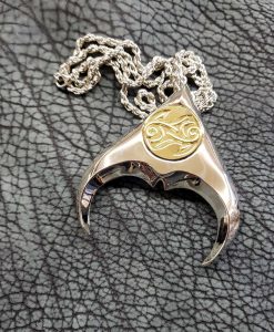 Labyrinth Movie Goblin King Jareth Dave Bowie Necklace Replica Pendant Silver Gold 14