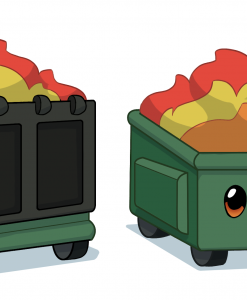 plush dumpster fire