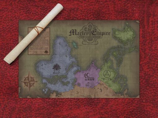 Marley Empire World Map Cloth Scroll - Inspired by Attack on Titan ...