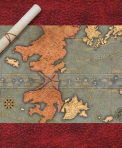 Engraved Map of anime One Piece on Baltic Birch