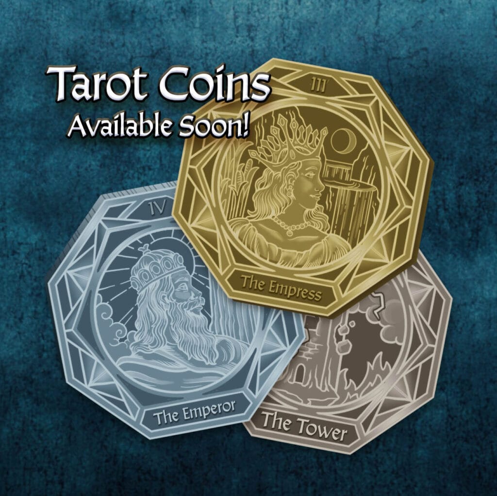 Tarot Coins - Metal Coin Set - Geekify Inc