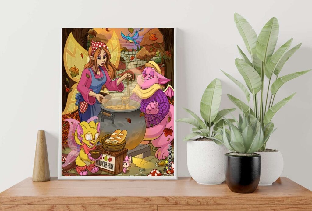 Neopets Soup Faerie Poster Officially Licensed Geekify Inc   Neopets Soup Faerie Cottage Core Poster Neopia 2 1600 1024x694 